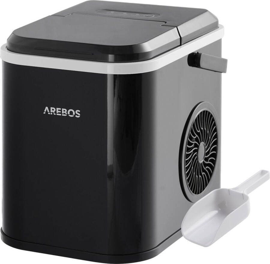 Arebos IJsblokjesmachine Ijsmachine 1 L 12 Kg Zwart