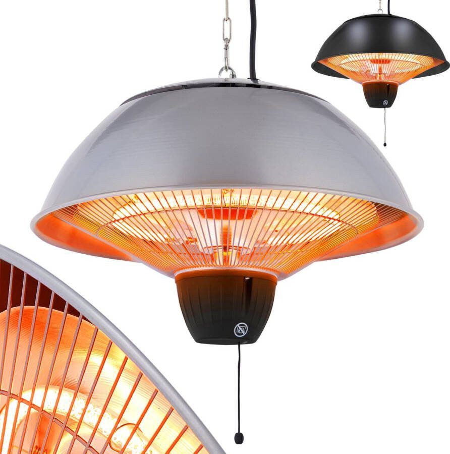 Arebos Infrarood Heater 1500W Elektrische Kachel Terrasverwarmer binnen & buiten Infraroodstralers Terras Heater Straalkachel Terrasverwarmer Hangend