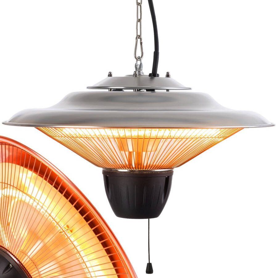 Arebos Infrarood Heater 1500W Elektrische Kachel Terrasverwarmer binnen & buiten Infraroodstralers Terras Heater Straalkachel Terrasverwarmer Hangend