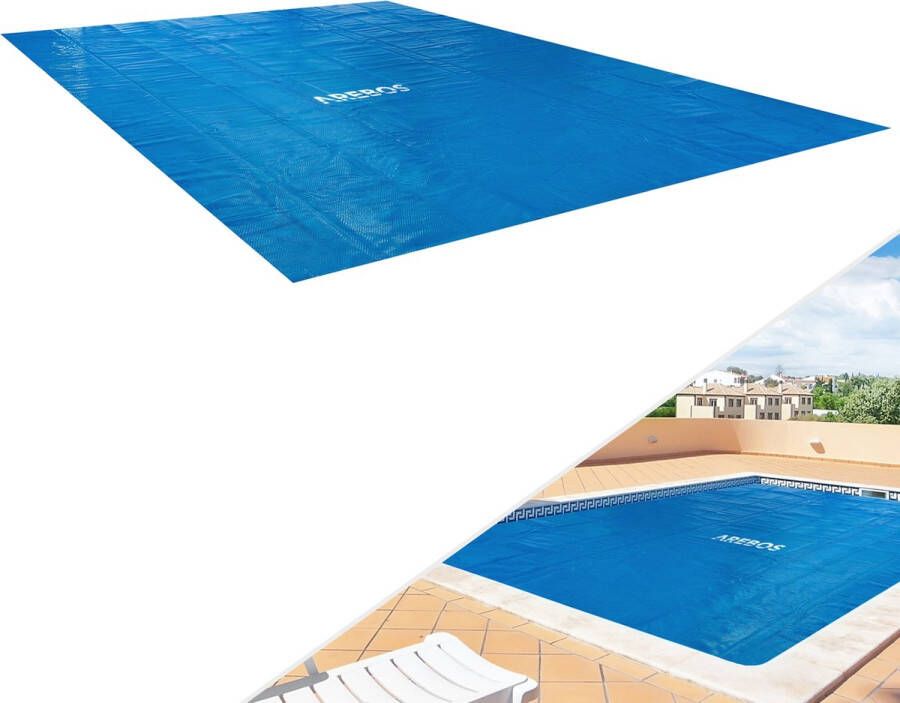 Arebos Pool Cover Zonnefolie Solar Tarpaulin Zonneverwarming Zwembadverwarming