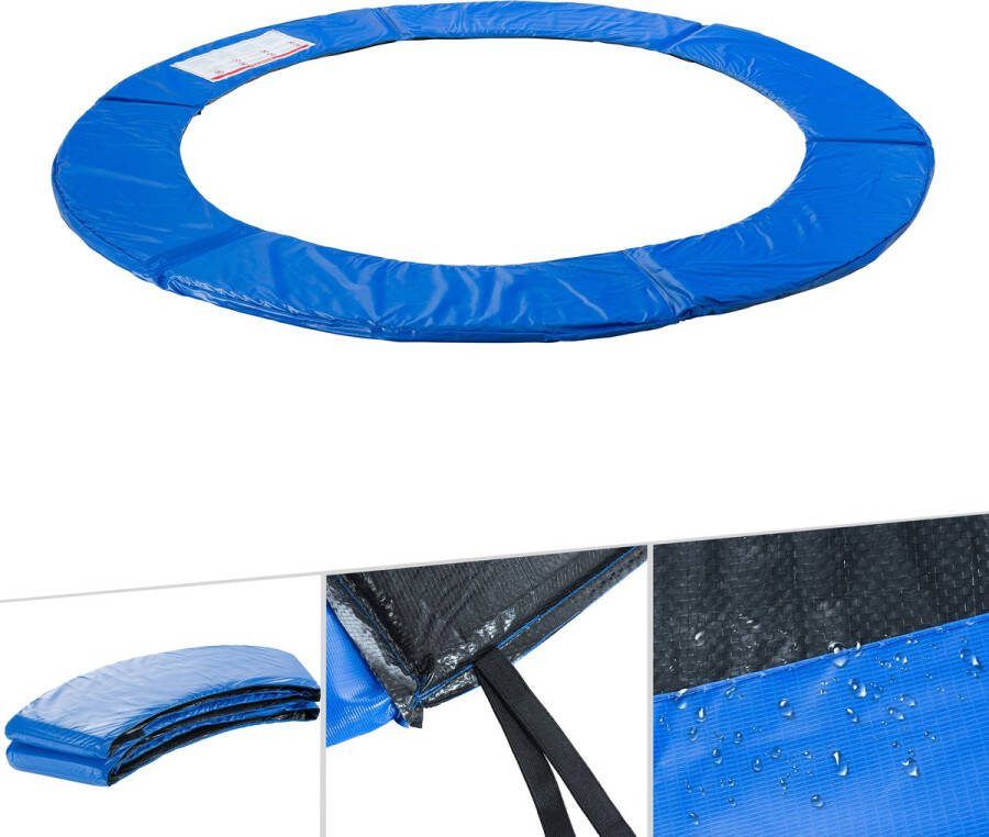 Arebos Trampoline Rand 244 cm Pvc Beschermrand Trampoline Blauw