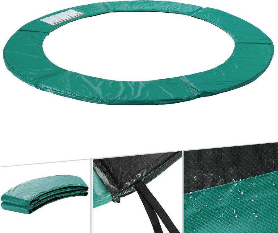 Arebos Trampoline Rand 244 cm Pvc Beschermrand Trampoline Groen