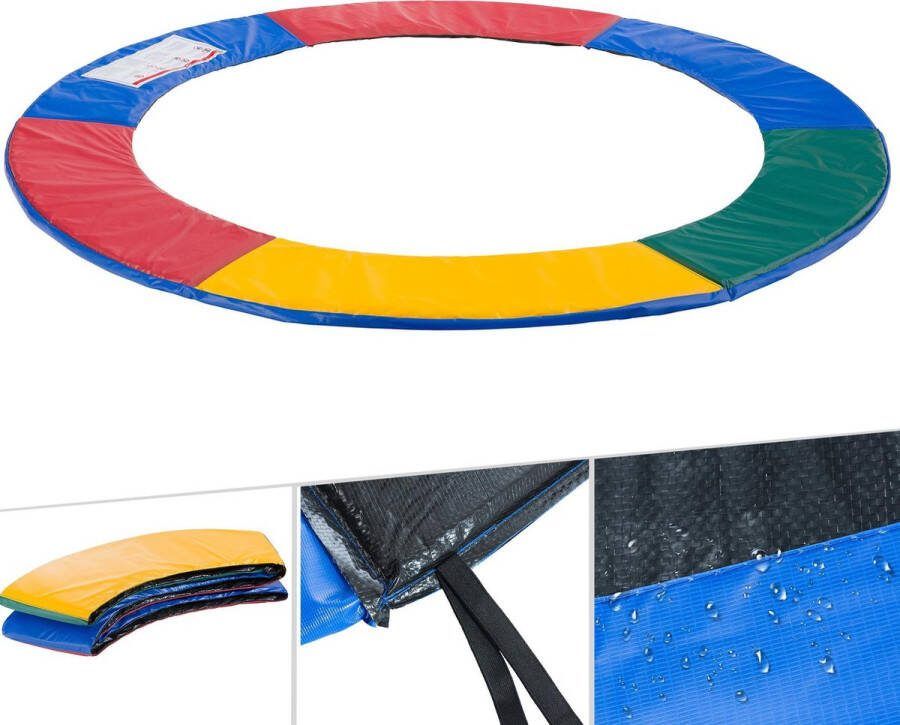 Arebos Trampoline Rand 305 cm Pvc Beschermrand Trampoline Kleurrijk