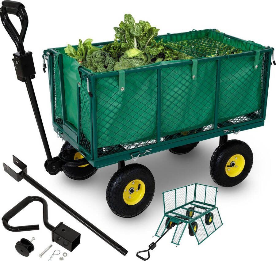 Arebos Tuinwagen 550kg Bolderkar Tuinkar Bolderwagen Bolderkar Opvouwbaar