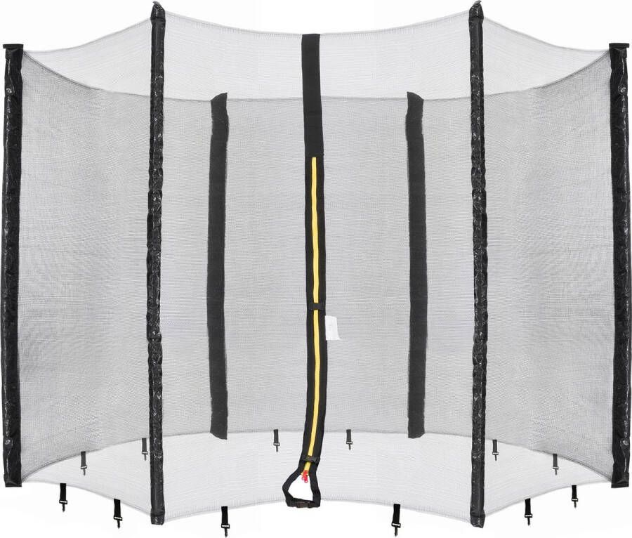 Arebos Veiligheidsnet trampoline Ø 366 cm 6 stangen UV-bestendig weerbestendig fijnmazig afsluitbaar