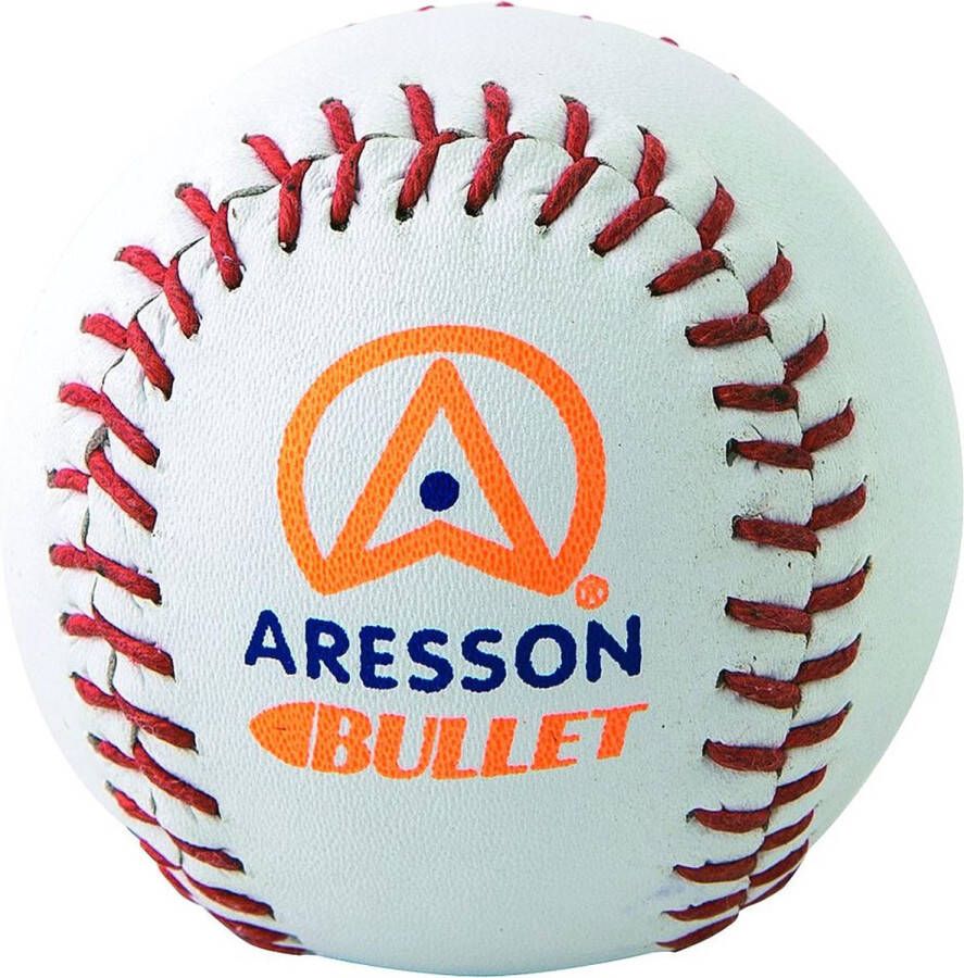 Fan Toys Aresson rounders bal Bullet 19 5 cm leer wit