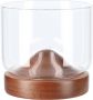 Aretica Whiskey glas op een houten onderzetter Whiskey glas inclusief onderzetter Bruin Geschenk set Luxe verpakking - Thumbnail 1