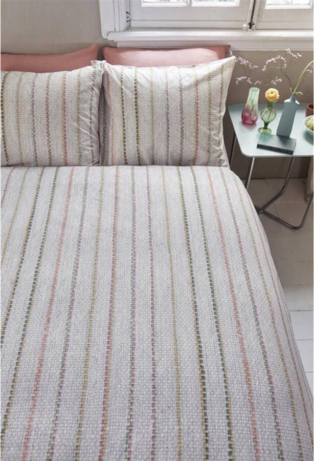 Ariadne At Home Soft Lines dekbedovertrek Tweepersoons 200x200 220 Gebroken wit