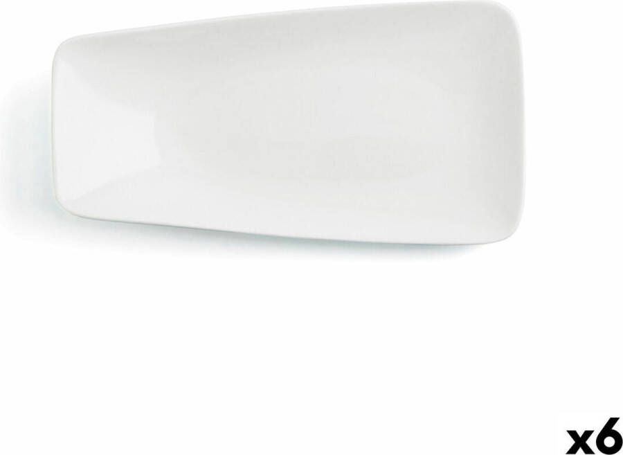 Ariane Eetbord Vital Rectangular Rechthoekig Wit Keramisch 29 x 15 5 cm (6 Stuks)