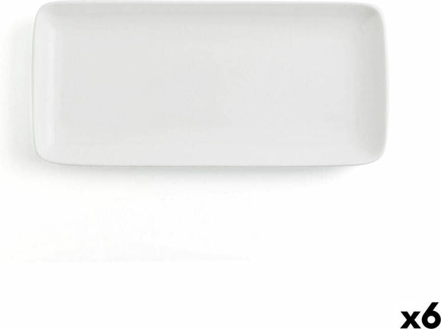 Ariane Serveerschaal Vital Coupe Rechthoekig Keramisch Wit (36 x 16 5 cm) (6 Stuks)