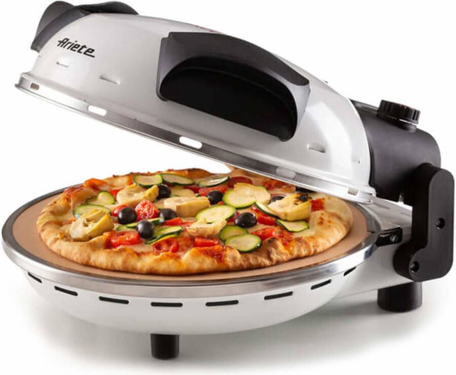 Ariete 0917 00 PIZZA IN 4 'MINUTES pizzaoven 1200W timer diameter 32 cm tot 400°C wit