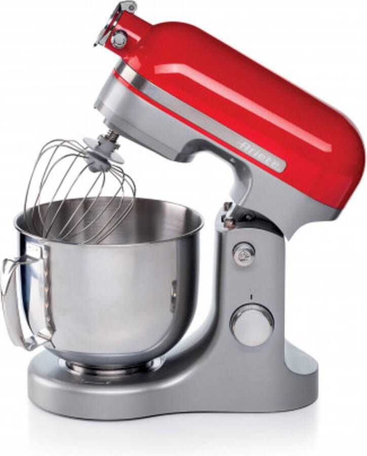 Ariete 1589 00 Moderna Keukenmixer 1600 Watt RVS 11 snelheden 5.5 liter incl 3 accessoires Rood