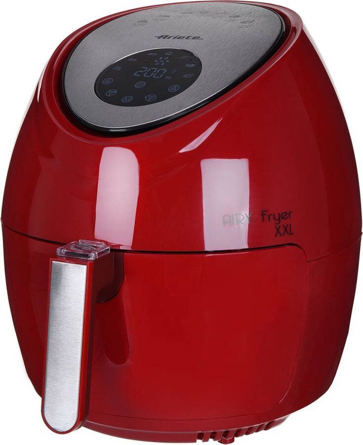 Ariete 4618 01 Air Fryer XXL Heteluchtfriteuse 1800W 5 liter Digital Touchscreen 7 Automatische Programma's- Rood
