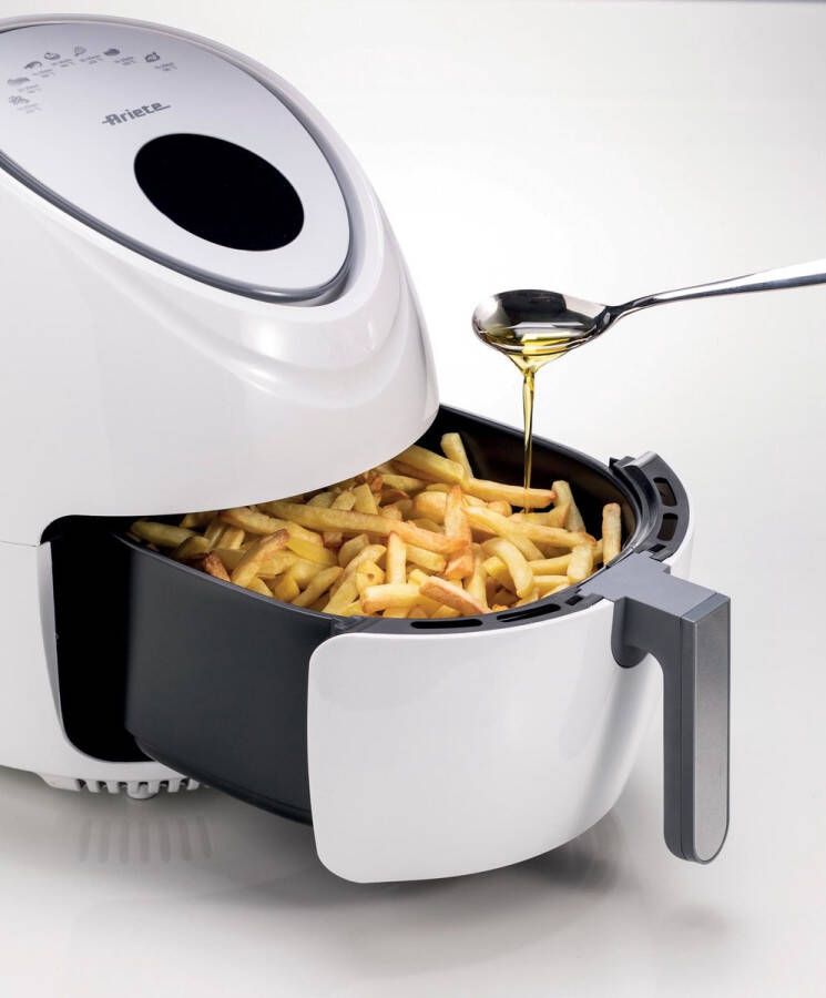 Ariete 4618 03 Air Fryer XXL Heteluchtfriteuse 1800W 5 liter Digital Touchscreen 7 Automatische Programma's- Wit