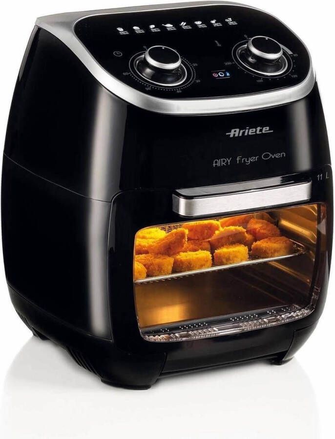 Ariete 4619 00 Airfryer Oven Hetelucht friteuse 2000W 11 liter 80 tot 200°C 8 automatische programma's 6 accessoires