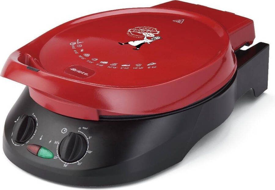 Ariete 908 1pizza('s) Zwart Rood pizzamaker en -oven