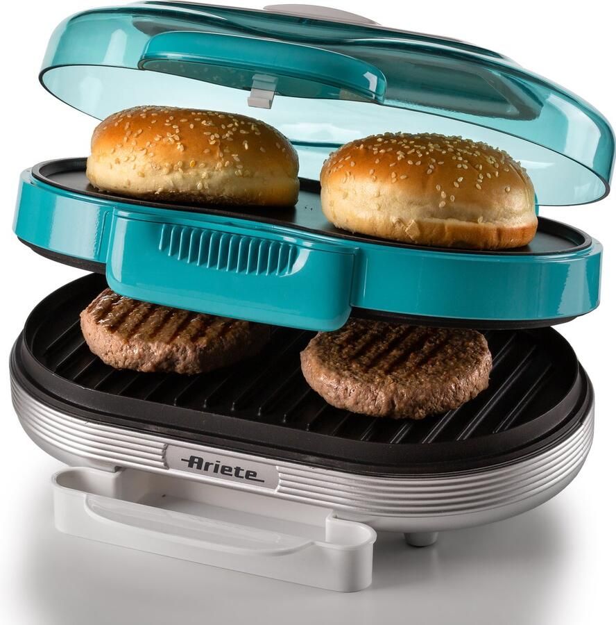 Ariete 0205 01 50's Style Hamburger maker 1200W Party Time Blauw