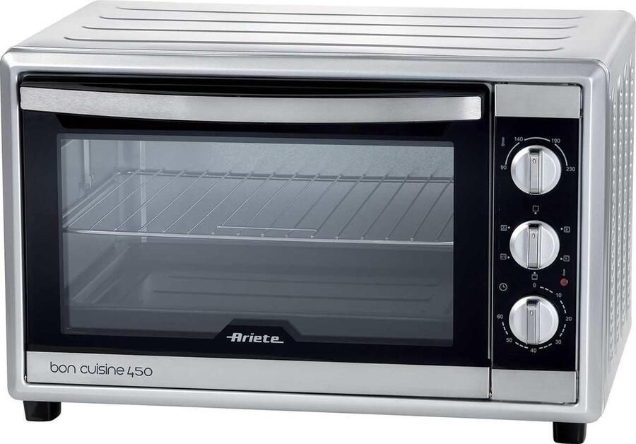 Ariete 0986 11 Bon Cuisine 450 Vrijstaande Heteluchtoven 45 liter inhoud instelbaar tot 230°C 60 min timer