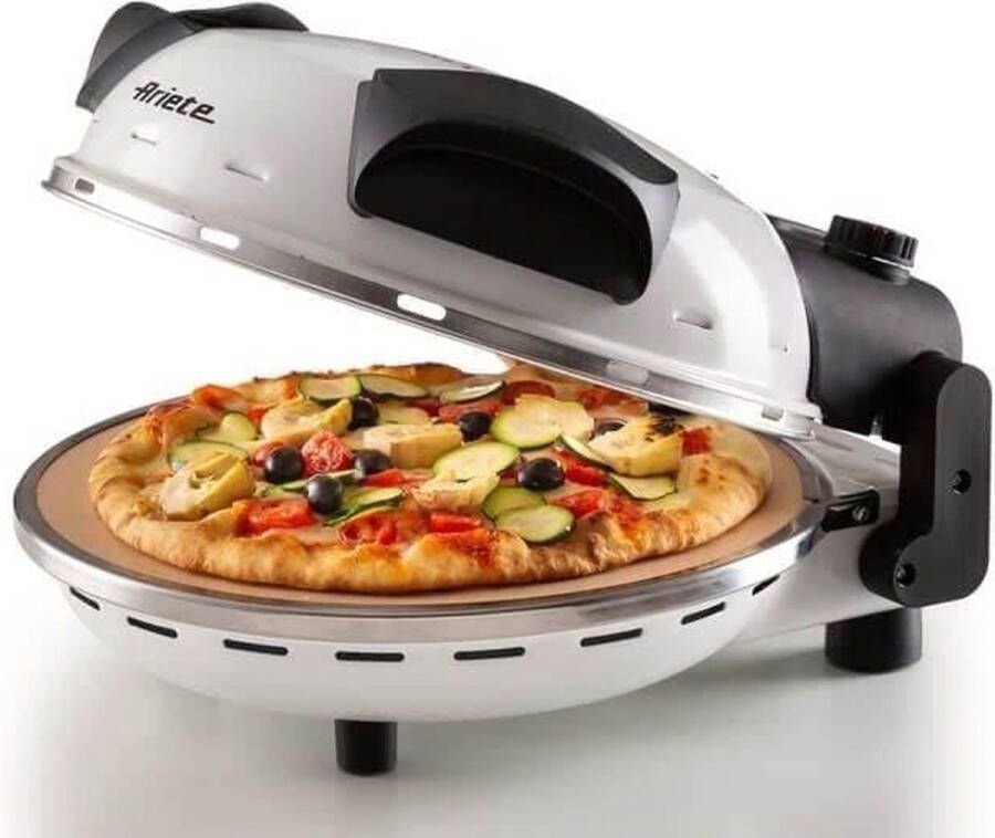 Ariete 0917 00 PIZZA IN 4 'MINUTES pizzaoven 1200W timer diameter 32 cm tot 400°C wit