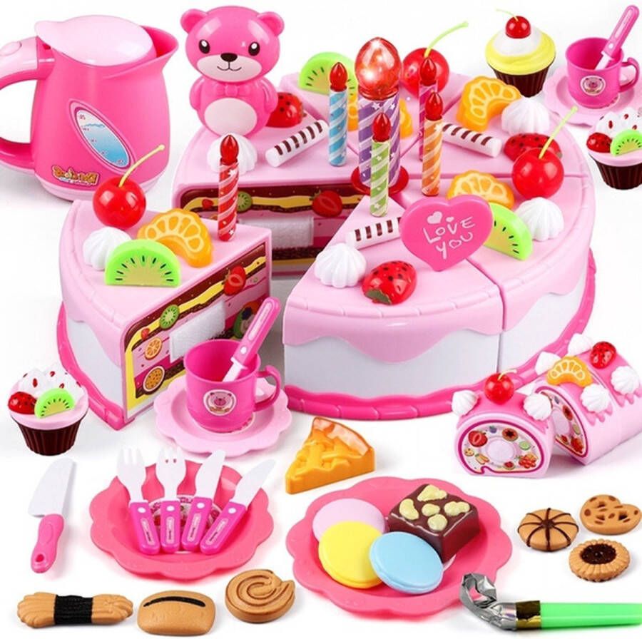 Ariko 80 Delige Verjaardagstaart Cupcake Taart keuken attributen met geluid inclusief batterijen