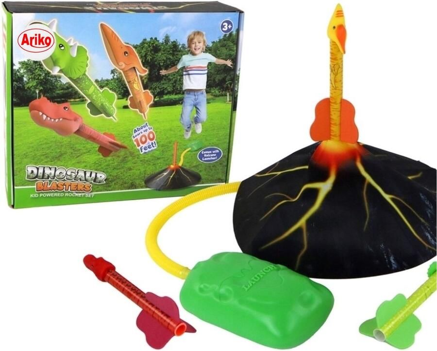 Ariko Dinosaurus raket set zonder batterijen geschikt voor buiten tot wel 30 meter hoog