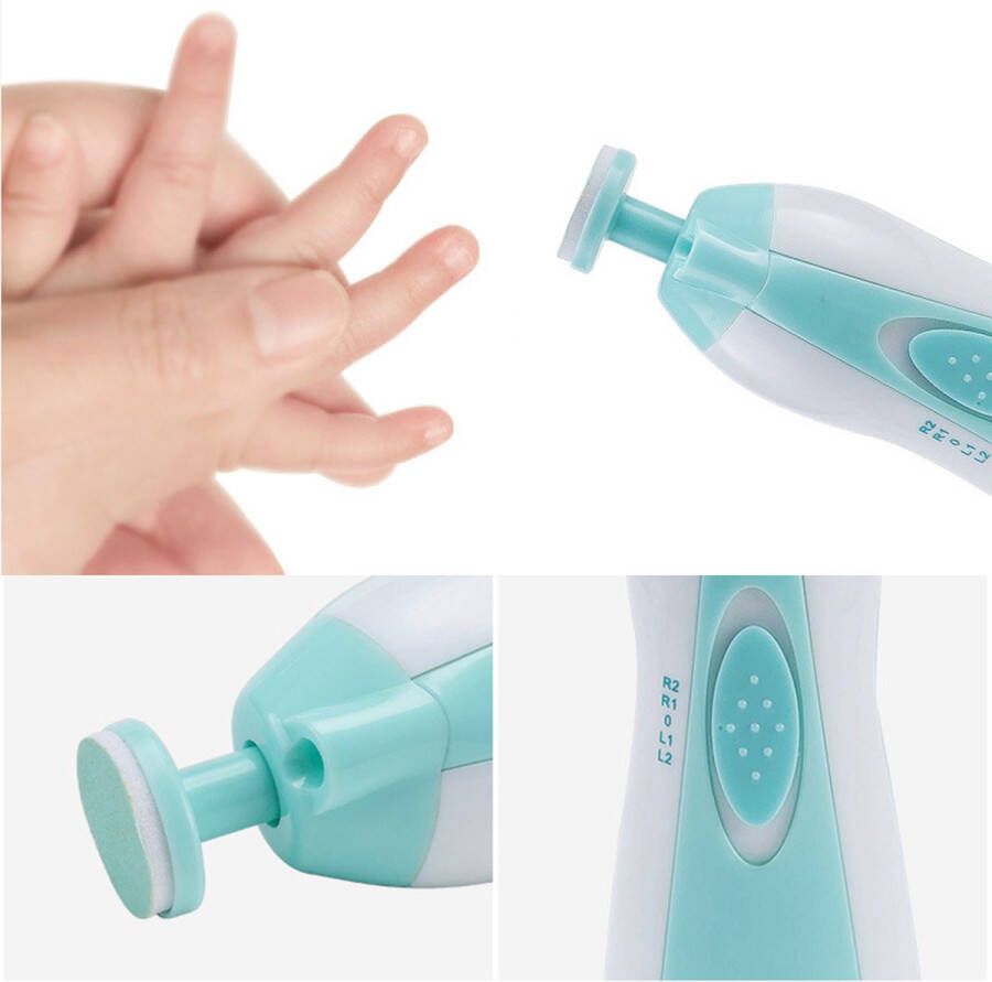 Ariko Baby Nagel Trimmer 6 Opzetstukken Voor Baby en Volwassenen Elektrische baby nagelvijl Voor Gezonde Nagels Mooie Opbergdoos