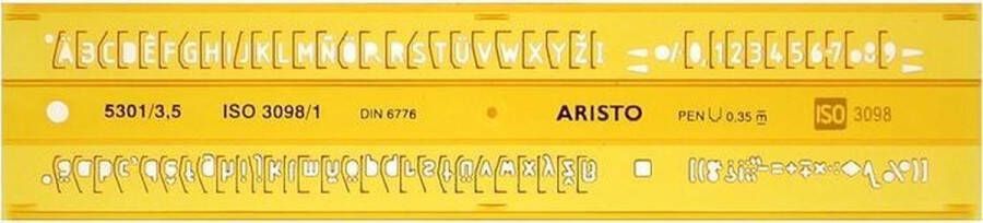Aristo lettersjabloon 3 5mm H-profiel schriftvorm B recht AR-5301 3