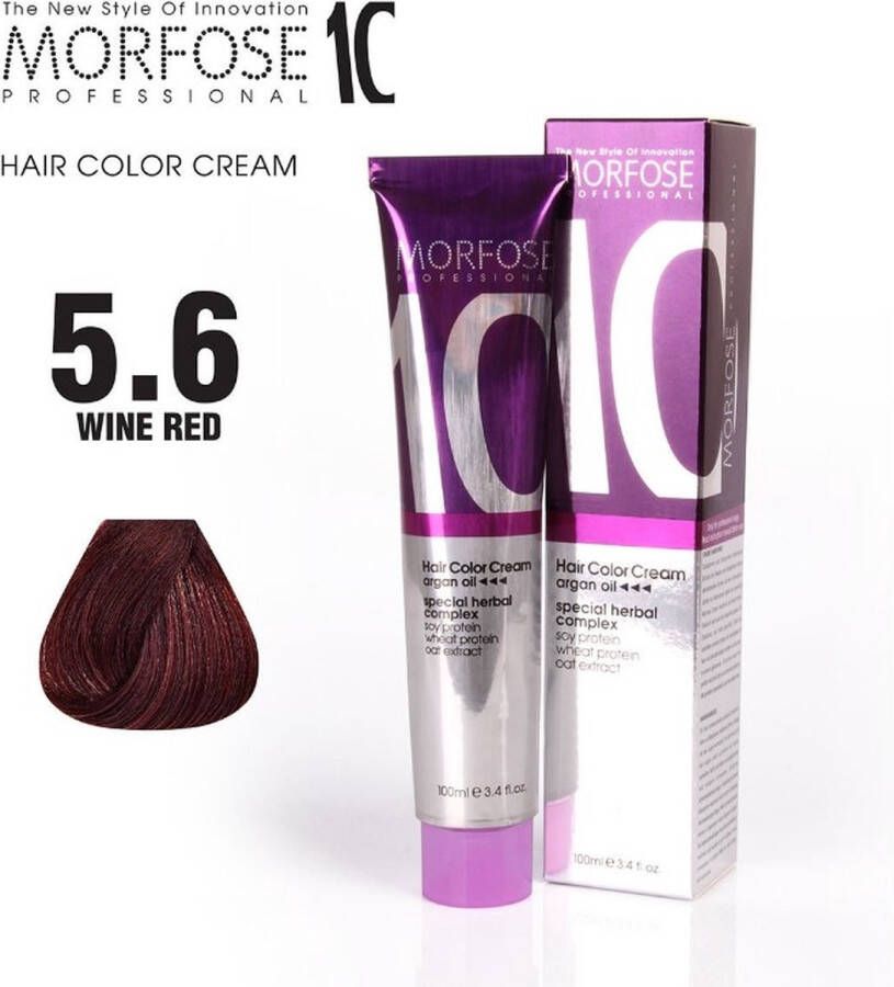 Morfose Color Cream Verf Haarverf 5.6 Rodewijn Rood Red 100ml