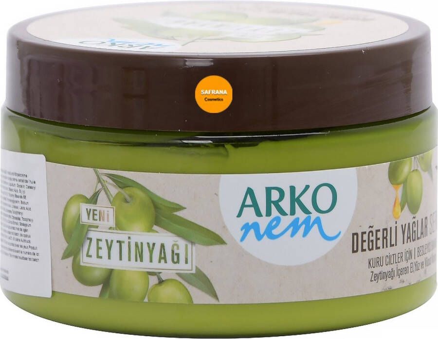 Arko Nem Olive Olie Hand en body cream Droge huid Vochtarme huid vitamine K 250ml