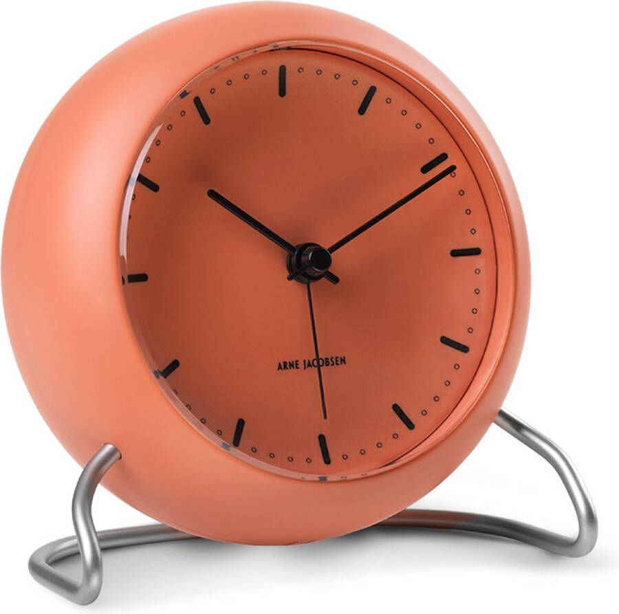 Arne Jacobsen City Hall Table Clock Wekker Mat Oranje Ø 11 cm 43692