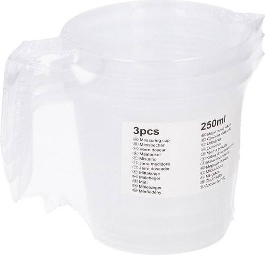 Lifetime Cooking Maatbekerset a 3 stuks kunststof 250ml