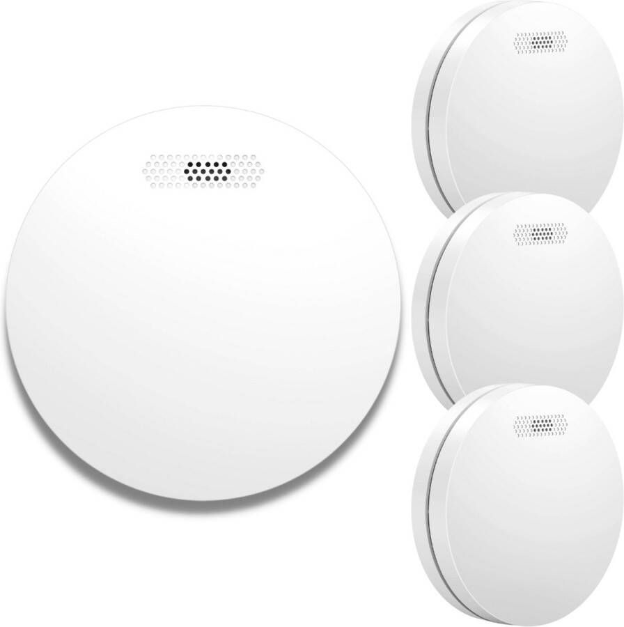 Aroha Rookmelders met 10 jaar batterij & sensor Extra dun design rookmelder & brandmelder Voldoet aan alle EU normen 3 set