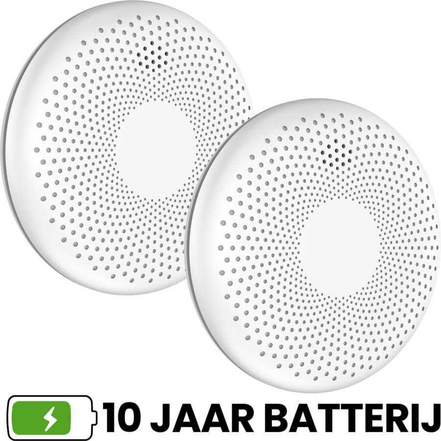 Aroha Safety Pro Combimelder 10 jaar batterij Rookmelder & Koolmonoxidemelder CO melder & Brandmelder 2 set