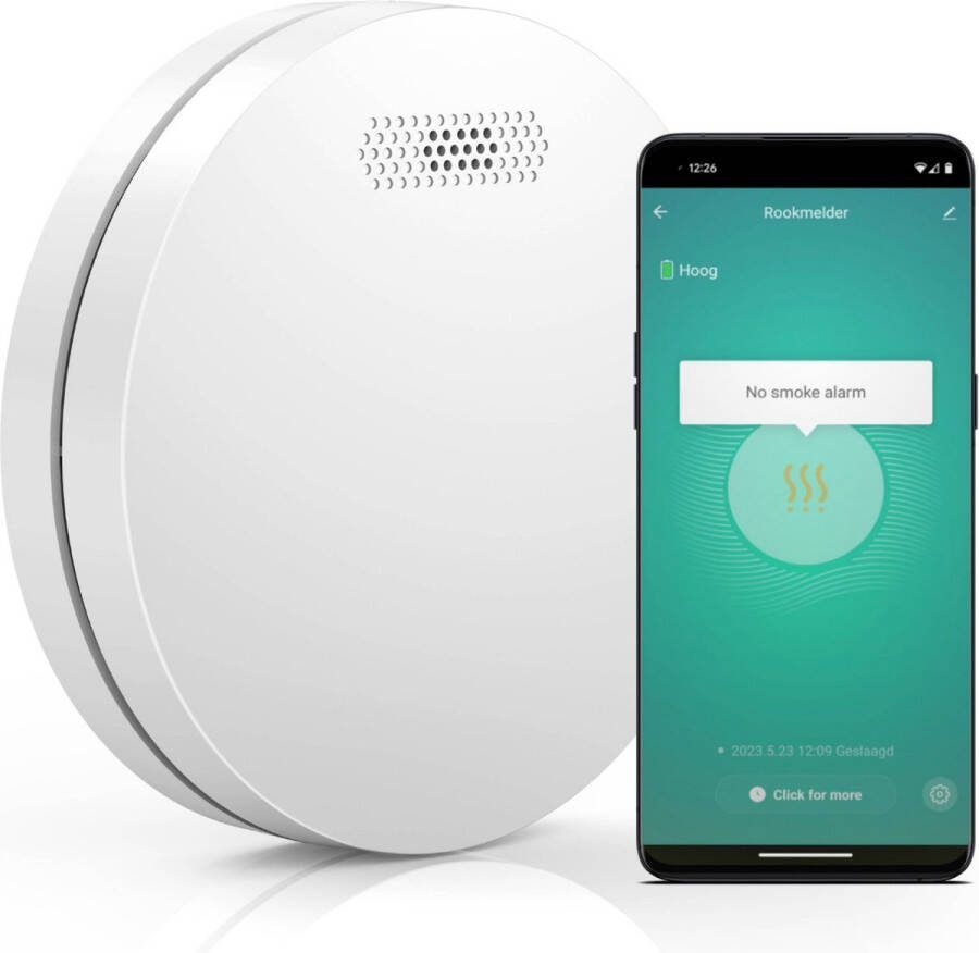 Aroha Smart Connect Rookmelder 10 jaar batterij Slimme rookmelder WiFi Smart brandmelder met app Tuya Smart & SmartLife