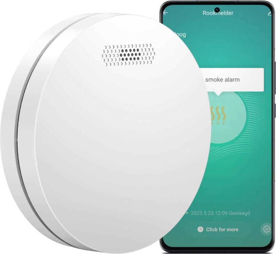 Aroha Smart Connect Rookmelder 10 jaar batterij Slimme rookmelder WiFi Smart brandmelder met app Tuya Smart & SmartLife