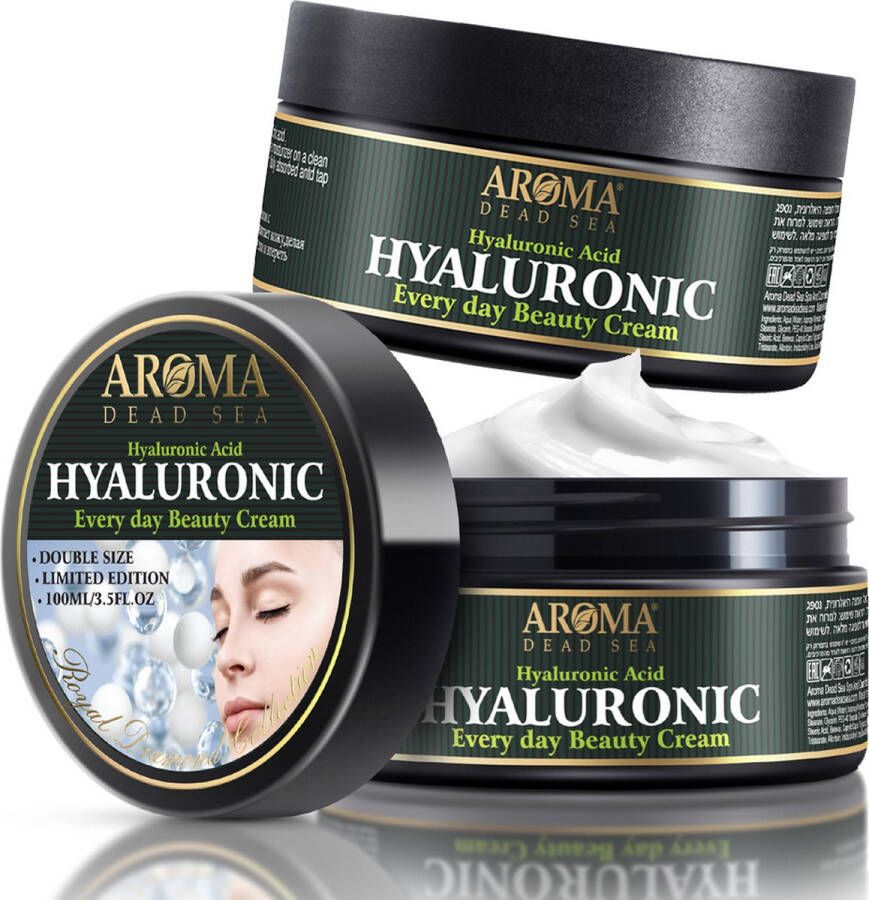 Aroma Dead Sea Hyaluronzuur gezichtscrème 24H Set van 2