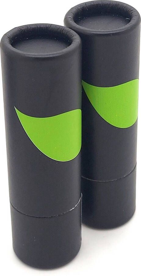 Aroma Shoppe Eco-friendly empty lipstick cases x 10 made from cardboard paper- Black with green leaf