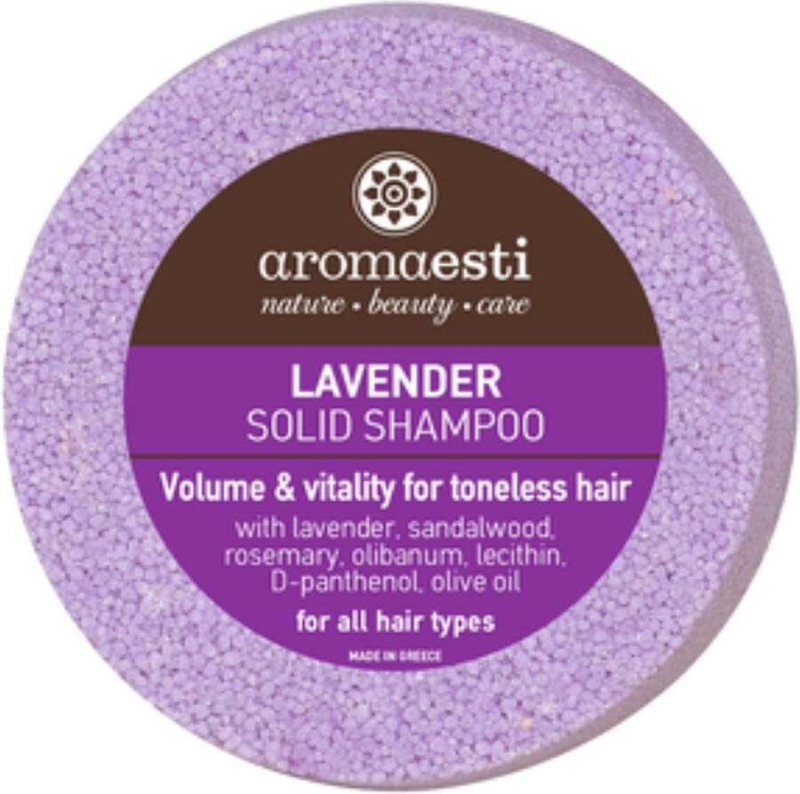 Aromaesti 4x Shampoo Bar Lavender Lavendel Lavender shampoo voor slap haar zero waste solid shampoo vegan biologisch diervriendelijk 60 gram