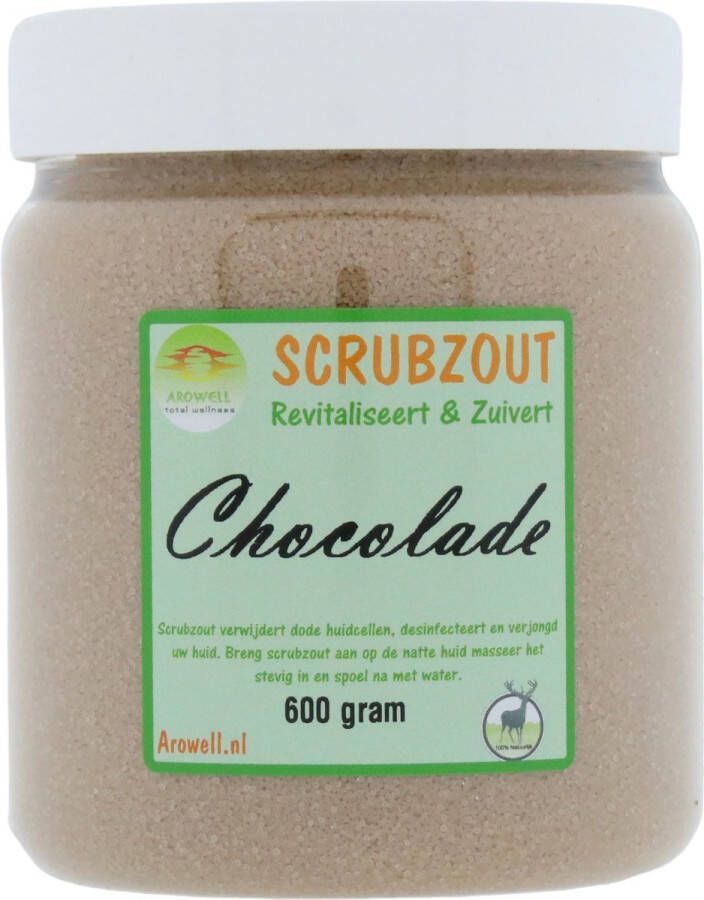 Arowell Chocolade Body Scrub Scrubzout 600 gram