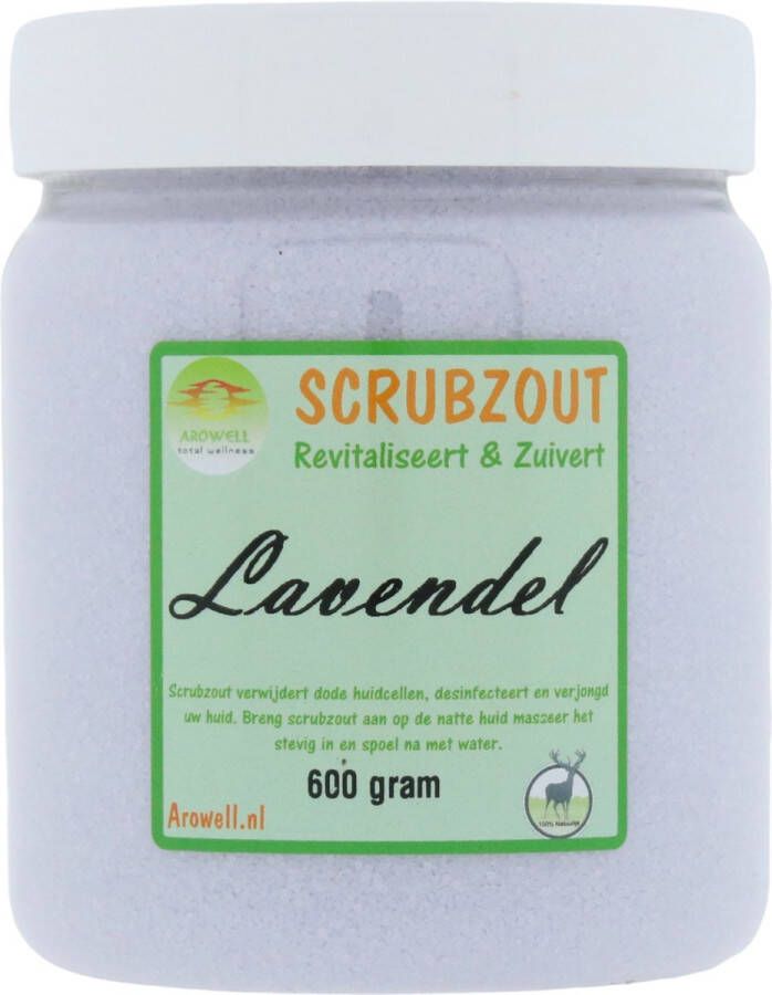 Arowell Lavendel Body Scrub Scrubzout 600 gram