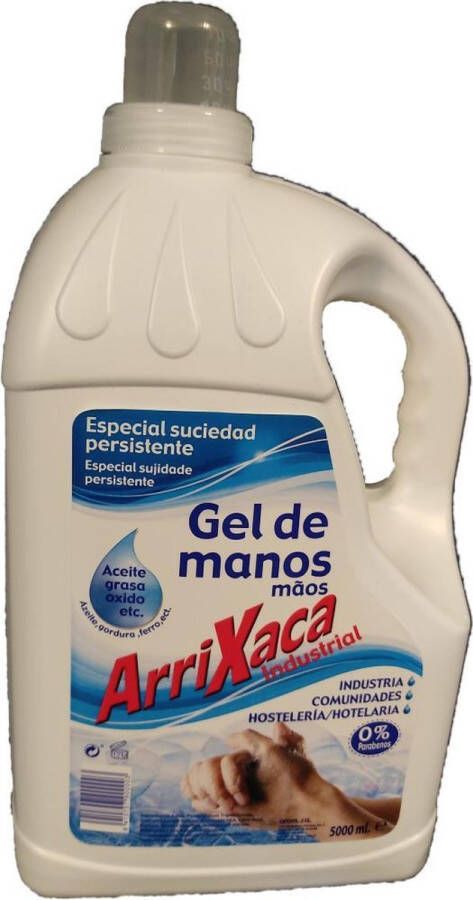 Arrixaca Handzeep Industrieel 5000 ml voor hardnekkig vuil desinfecterend ontvetter Groot verbruik