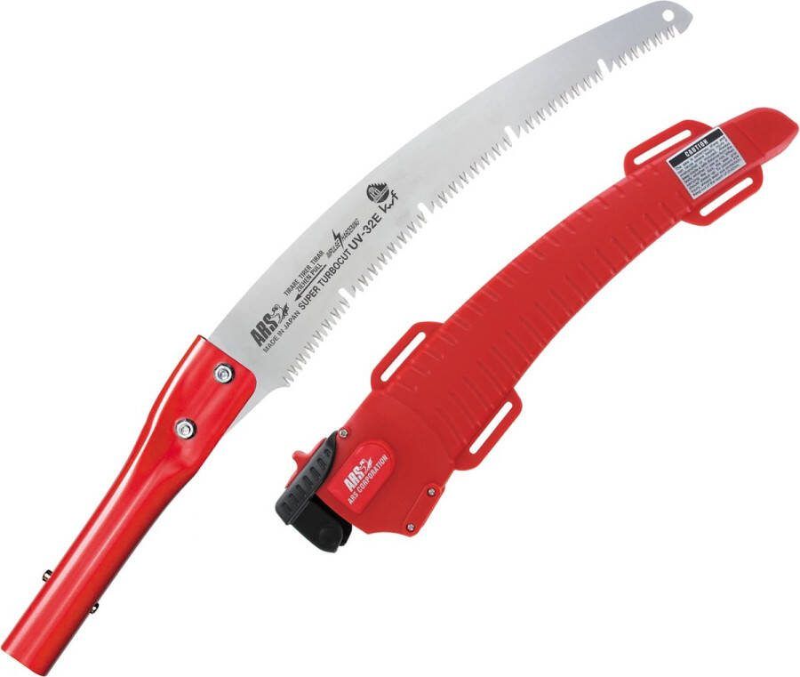 ARS Telescopische Snoeizaag Spits Toelopend Gebogen Zaagblad 320 mm Incl. Holster Rood