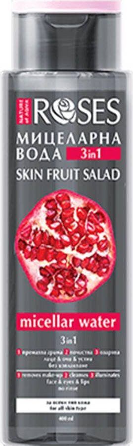 Arsy Natuurlijke micellair water met rozen water en granaatappel verjongt en strijk glad 400ml