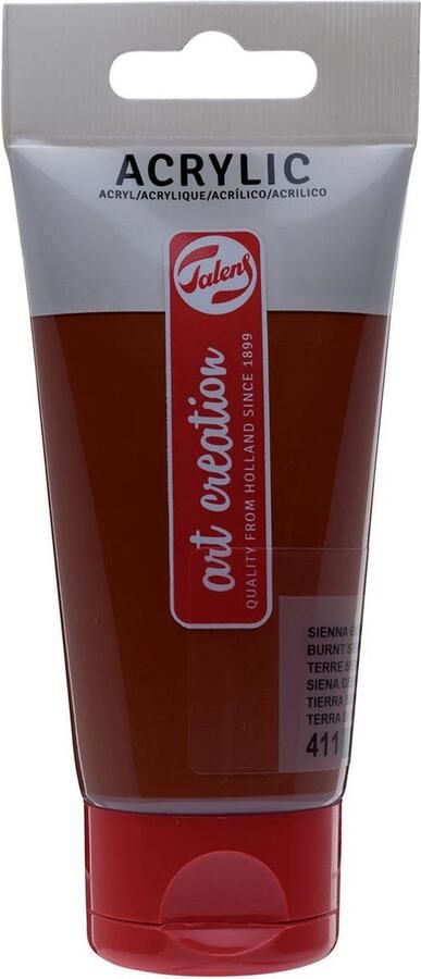Art Creation Acrylverf tac 411 sienna gebrand tube 75ml Tube a 75 milliliter 3 stuks