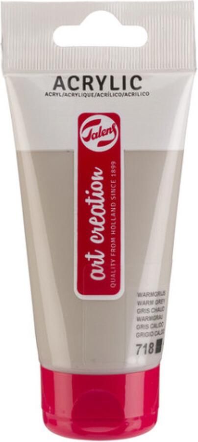 Art Creation Acrylverf tac 718 warmgrijs tube 75ml Tube a 75 milliliter 3 stuks