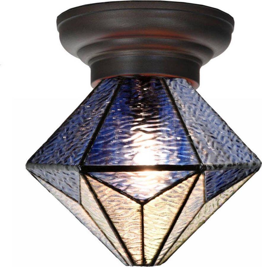 Art Deco Trade Coloured by Art Deco Trade Tiffany Plafonnière Akira Blue