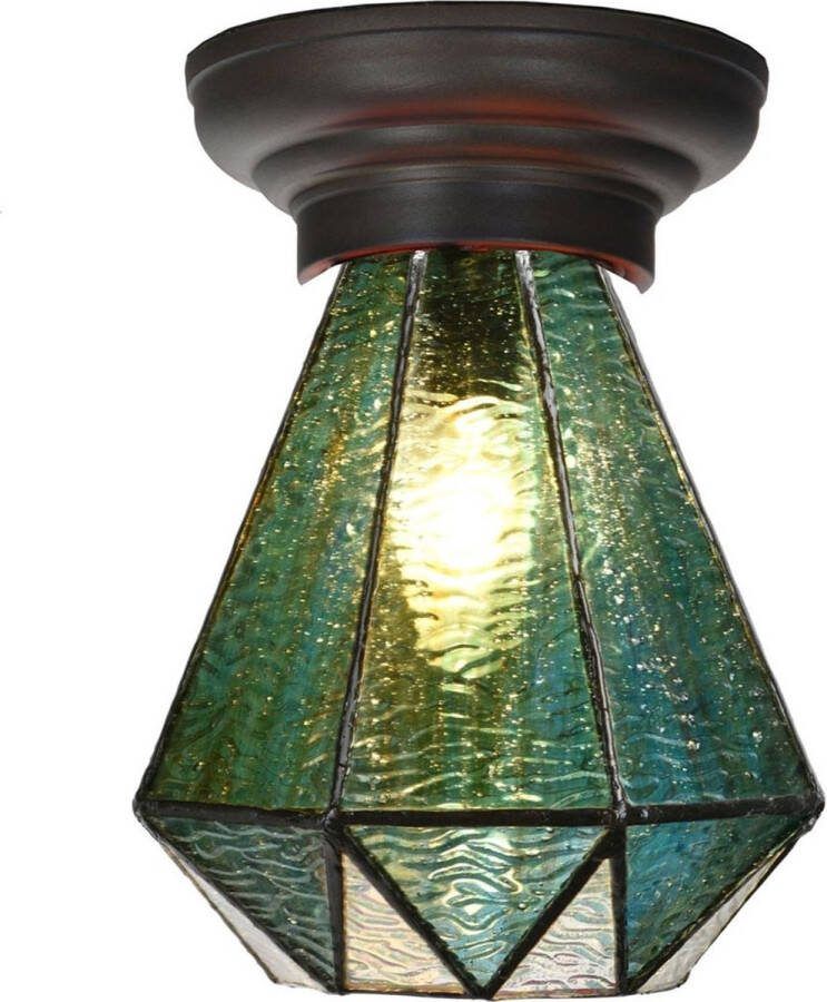 Art Deco Trade Coloured by Art Deco Trade Tiffany Plafonnière Arata Green