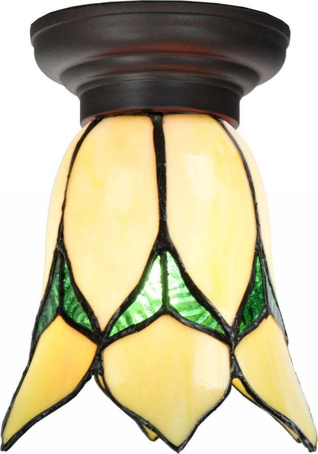 Art Deco Trade Coloured by Art Deco Trade Tiffany Plafonnière Small Lovely Flower Yellow