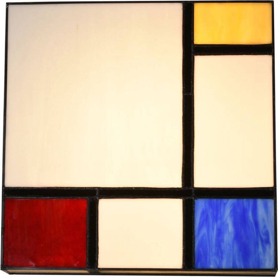 Art Deco Trade Coloured by Art Deco Trade Tiffany Wandlamp Plafonnière Compositie Mondriaan
