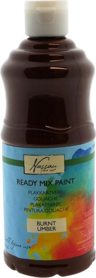 Art sensations Nassau Fine Art plakkaatverf fles 500 ml bruin
